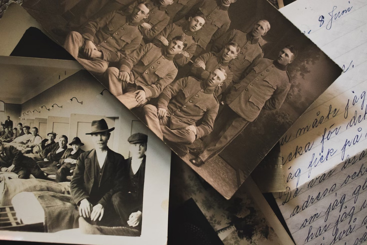 old photos and documents of relatives