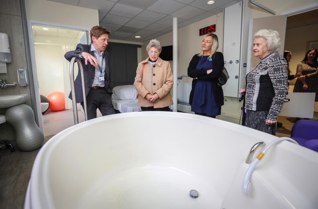 Platinum Skies Salisbury homeowners visiting Salisbury hospital's maternity entrance